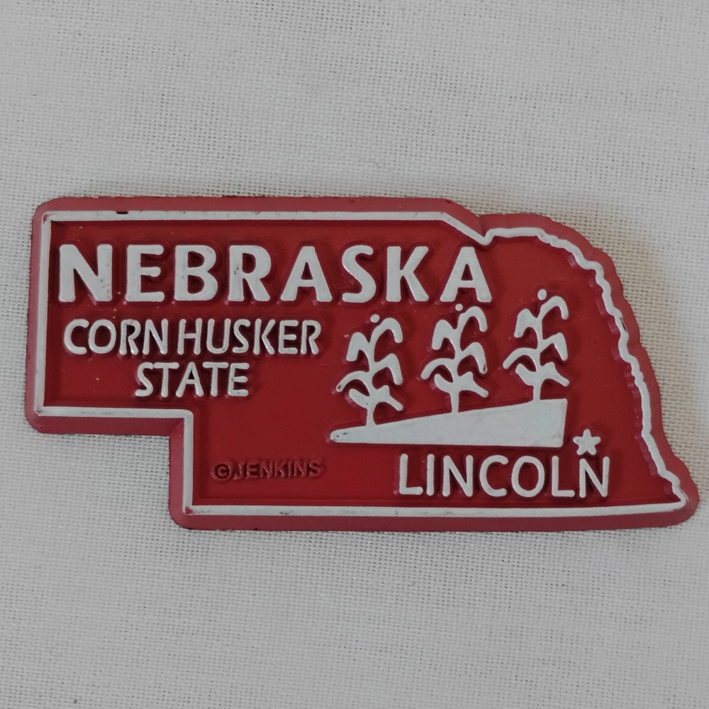 Vintage Nebraska Cornhusker State USA Refrigerator Fridge Magnet Travel souvenir